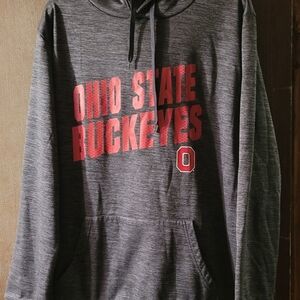 Ohio State Buckeyes Gray Athletic Hoodie with Red Print XL